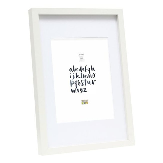 De Knudt Frames Witte fotokader met witte passe-partout 20,0 x30,0 cm;15,0 x20,0 cm;