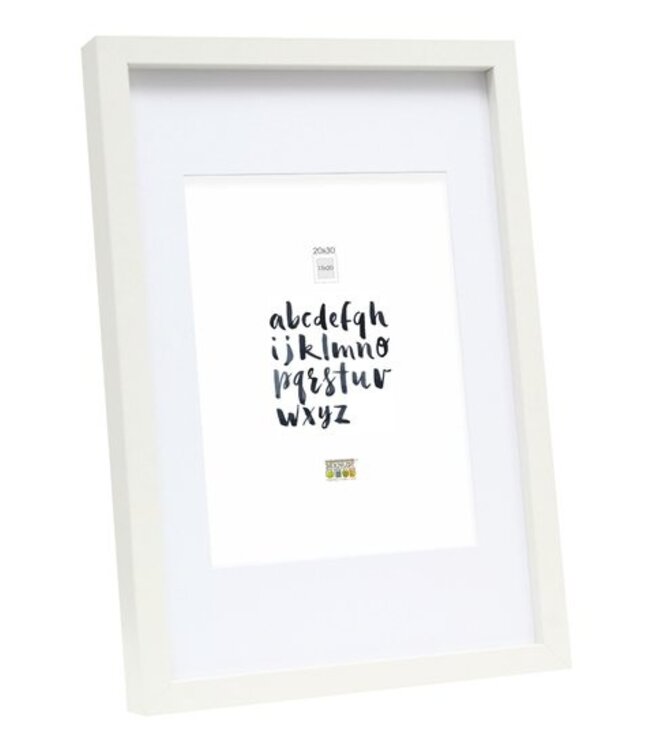 De Knudt Frames Witte fotokader met witte passe-partout 40,0 x50,0 cm;30,0 x40,0 cm;