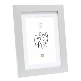 De Knudt Frames Zilverkleurige fotokader met witte passe-partout 13,0 x18,0 cm;10,0 x15,0 cm;