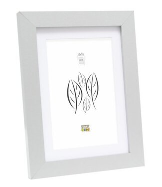 De Knudt Frames Zilverkleurige fotokader met witte passe-partout 20,0 x25,0 cm;15,0 x20,0 cm;