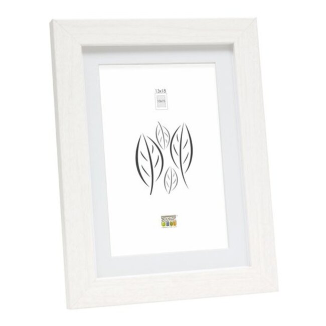 De Knudt Frames Witte fotokader met witte passe-partout 13,0 x18,0 cm;10,0 x15,0 cm;