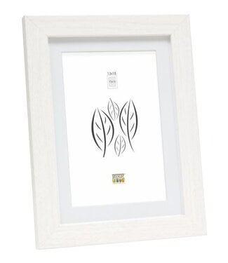 De Knudt Frames Witte fotokader met witte passe-partout 18,0 x24,0 cm;13,0 x18,0 cm;