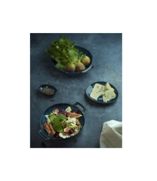 Cosy & Trendy Narwal Blue aperoschaaltje D9,3XH3cm rond