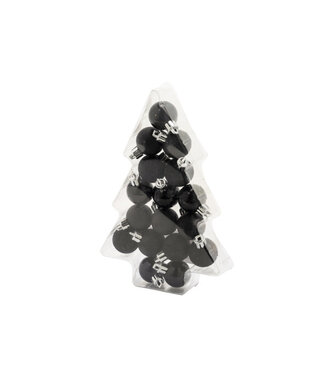 Cosy @ Home Kerstbal x17 - dia.3cm - zwart
