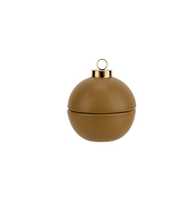 Cosy @ Home Theelichthouder kerstbal camel