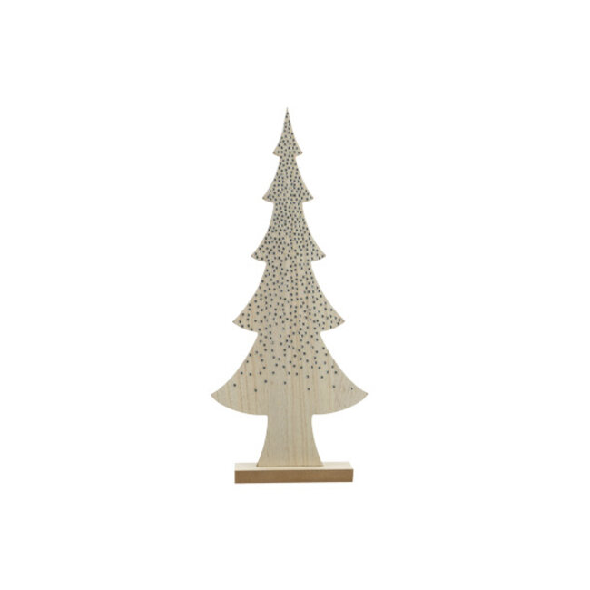 Cosy @ Home Kerstboom strass natuur hout 15x4,5H35cm