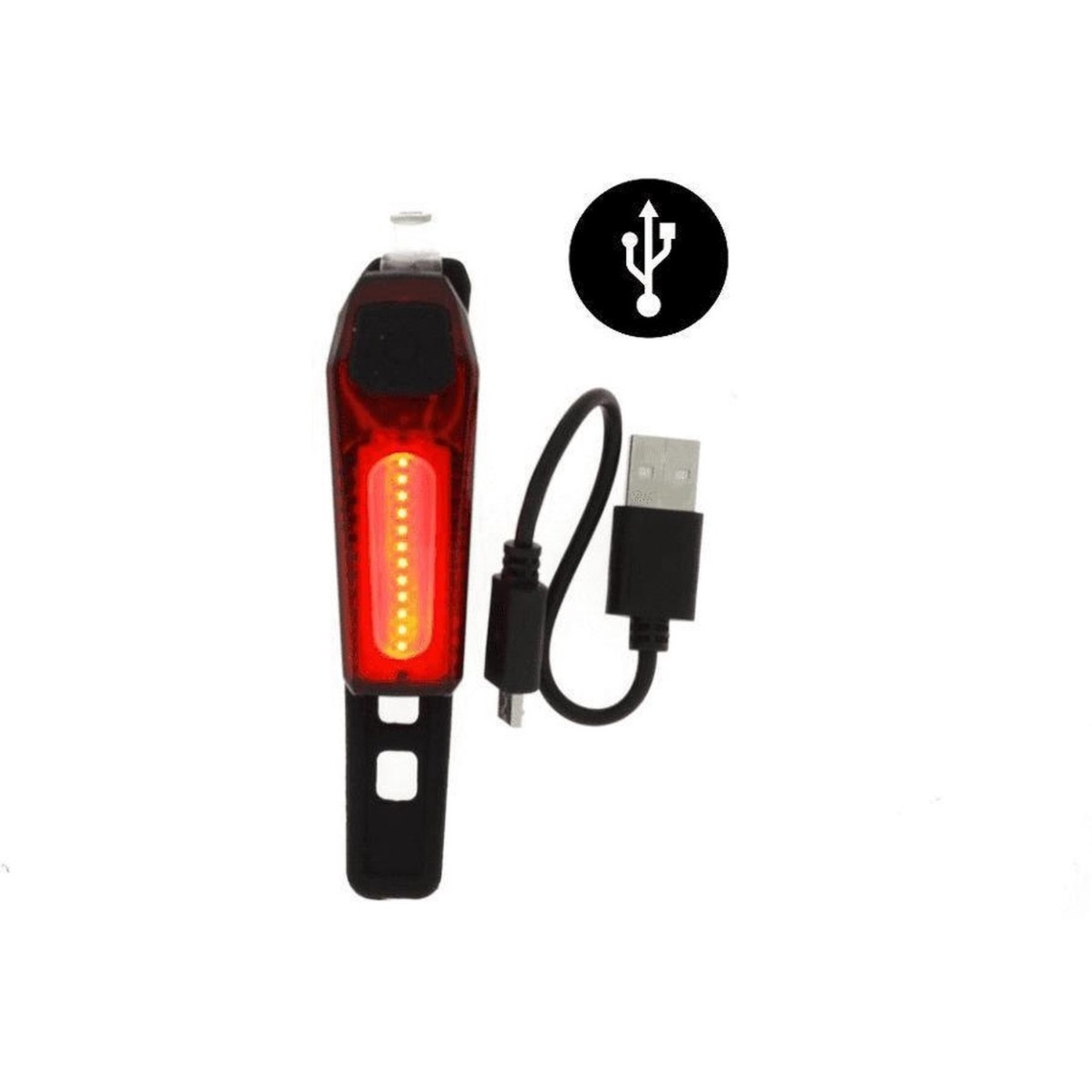 Benson Fietslamp rood USB oplaadbaar