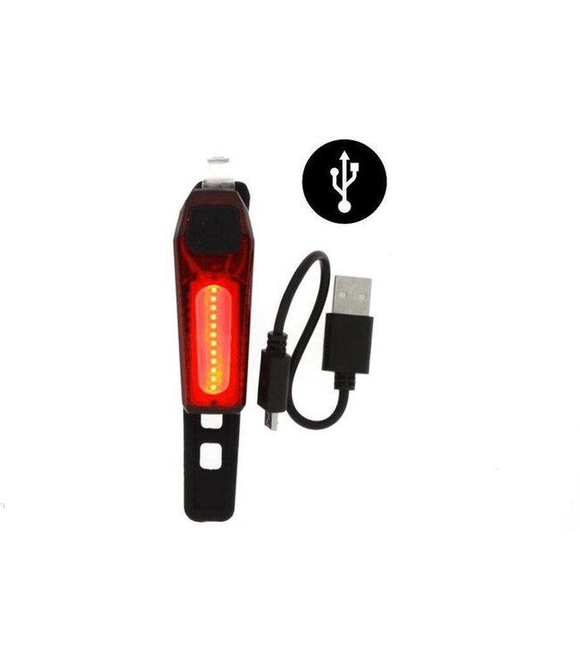 Benson Fietslamp rood USB oplaadbaar