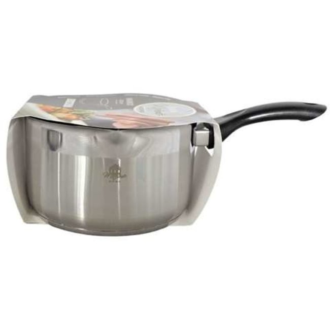 VENTION 14 cm 3-Laags Roestvrijstalen Steelpan met Schenktuit, 1 Liter Kleine Inductie Sauspannen met Deksel, Rechtshandig VENTION 14 cm 3-Laags Roestvrijstalen Steelpan met Schenktuit, 1 Liter Kleine Inductie Sauspannen met Deksel, Rechtshandig