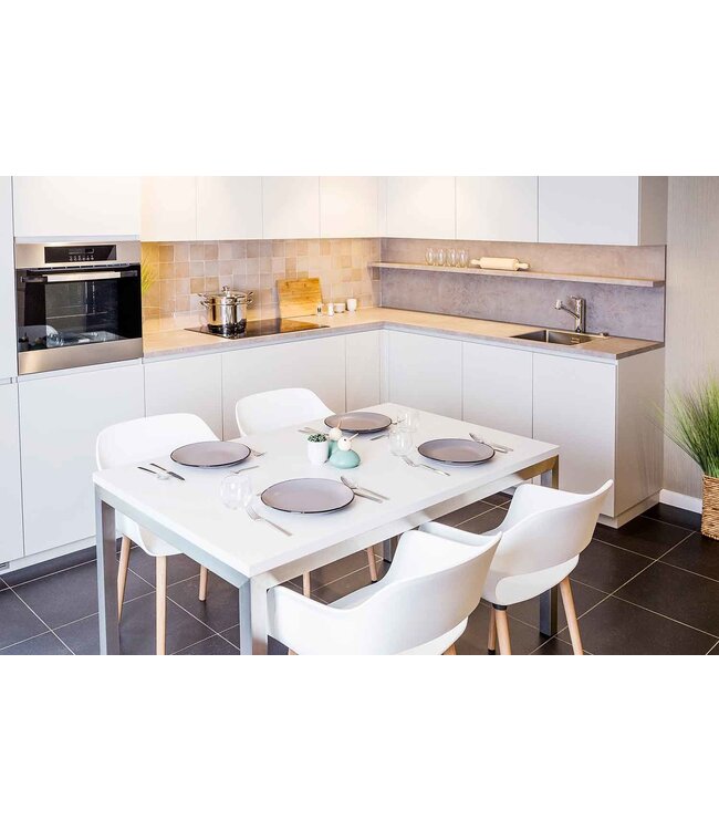 Cosy & Trendy Bord plat Speckle Grey dia.27cm zwarte boord