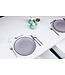Cosy & Trendy Bord plat Speckle Grey dia.27cm zwarte boord