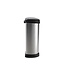 Curver Afvalbak decobin zilver/zwart 40L  34x28,2H68cm