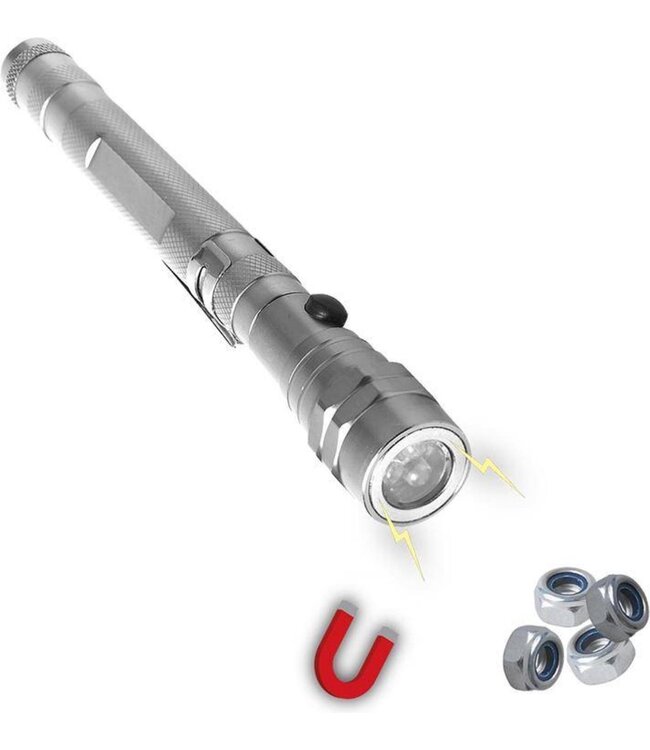 Benson Zaklamp magnetisch, uitschuifbaar 17 tot 56,6cm