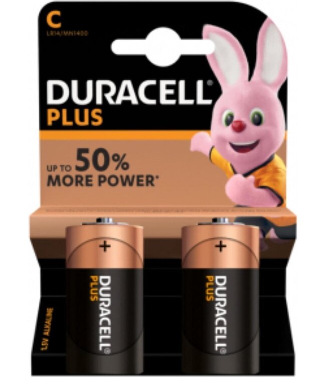 Duracell Plus C-batterijen - 2 stuks