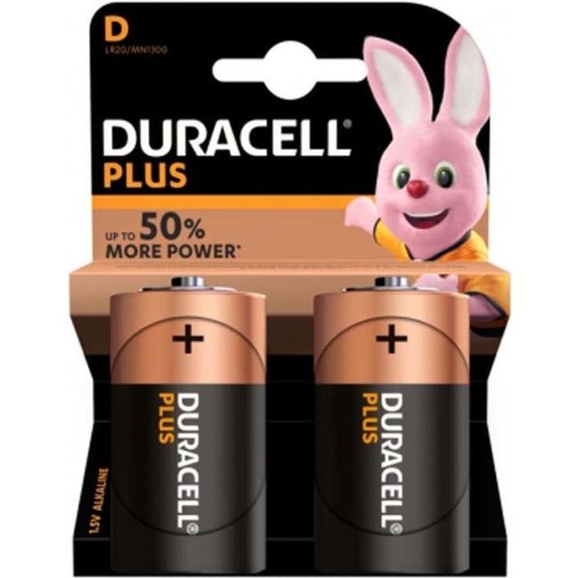 Duracell Plus  D-batterijen - 2 stuks