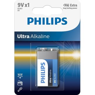 Philips 9V batterij - 1 stuk