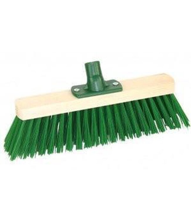 Benson Groene straatbezem met steel