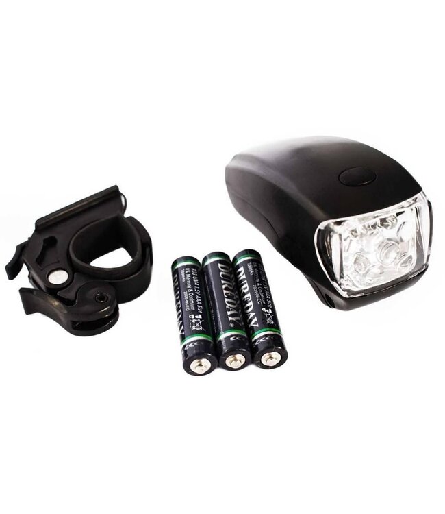 Benson Fietskoplamp LED voorlicht op batterijen 3xAAA