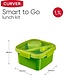 Curver Lunchbox 1,1L met bestek en sauscup vierkant smart to go 16x16H9cm