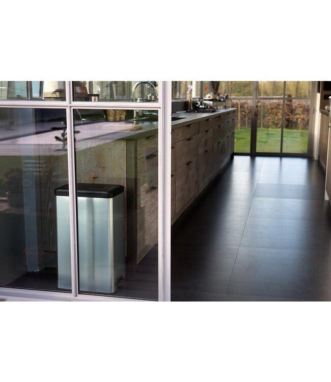 Curver Decobin pedaalemmer slimbin 40L zilver 25x42H61cm