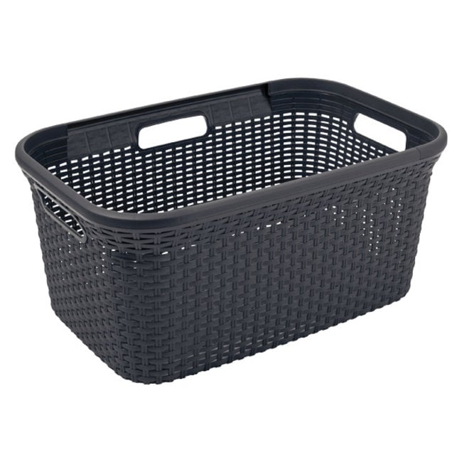 Honger planter compact Curver Wasmand naturel Style 45L antraciet 59x38x27cm - SuperSoldi