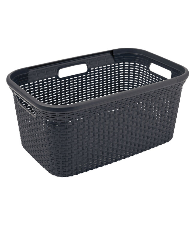 Curver Wasmand naturel Style 45L antraciet 59x38x27cm