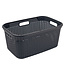 Curver Wasmand naturel Style 45L antraciet 59x38x27cm