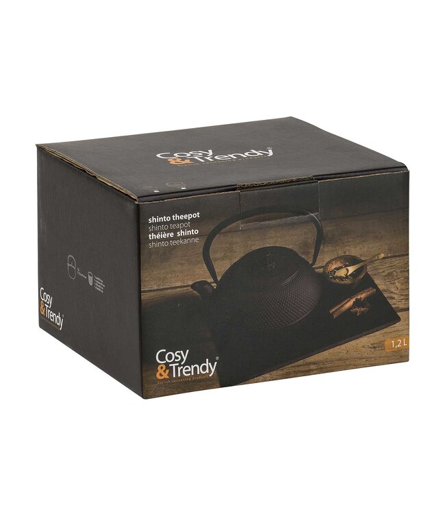 Cosy & Trendy Osaka theepot met filter zwart 1,2L gietijzer