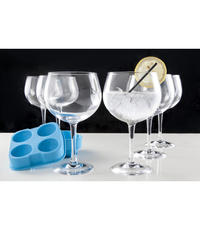 Cosy & Trendy IJsblokvorm 4x XL ballen - siliconen - Blauw