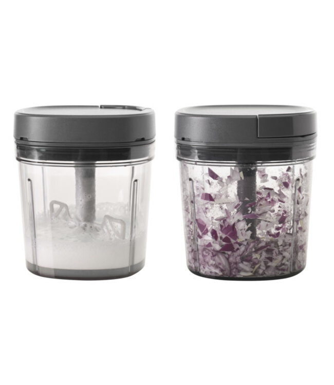 Cosy & Trendy Multihakker met Klopper en Deksel - 0,9 L - Grijs