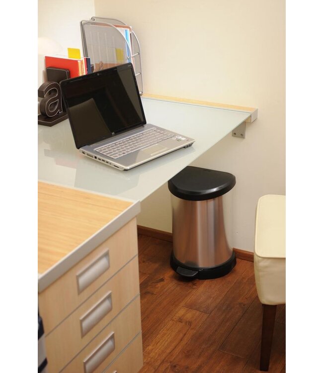 Curver Pedaalemmer zilver-zwart - 20L  - metal look