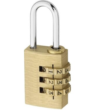 Benson Hangslot - Cijferslot  -22mm - Tri-Circle Messing