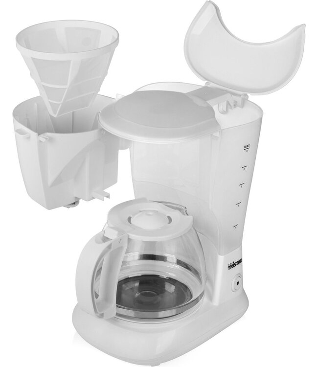 Tristar Koffiezetapparaat – Inhoud: 1.25 liter – Druppelstop - Wit