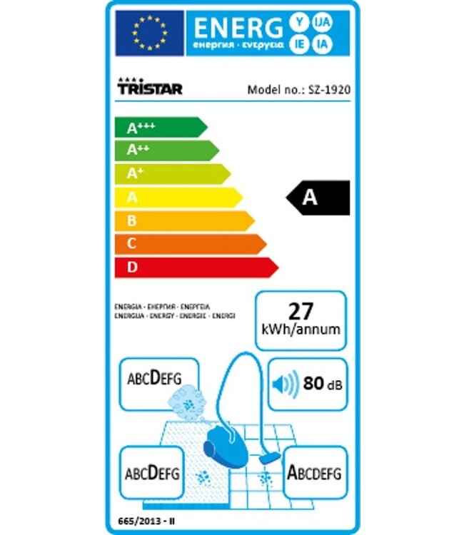 Tristar Stofzuiger - 700 Watt - Blauw