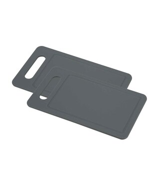 Cosy & Trendy Snijplank - Set 2 - Grijs - 25x14cm met sapgeul