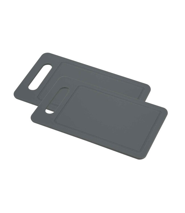 Cosy & Trendy Snijplank - Set 2 - Grijs - 25x14cm met sapgeul