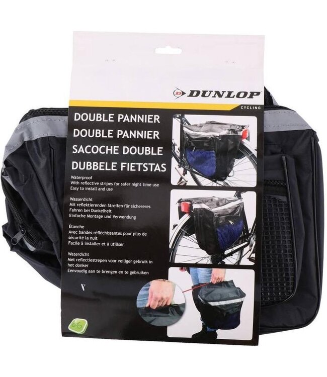Dunlop Dubbele Fietstas - 23 Liter (2x13L) met handgreep