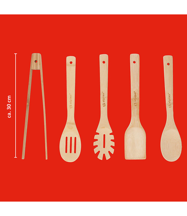 Alpine Kookgerei bamboe - set 5