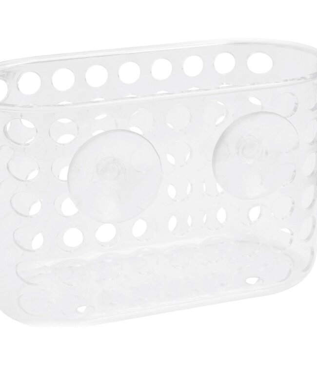 Benson Douchebakje transparant met zuignappen - 15.5 x 8 x 8 cm