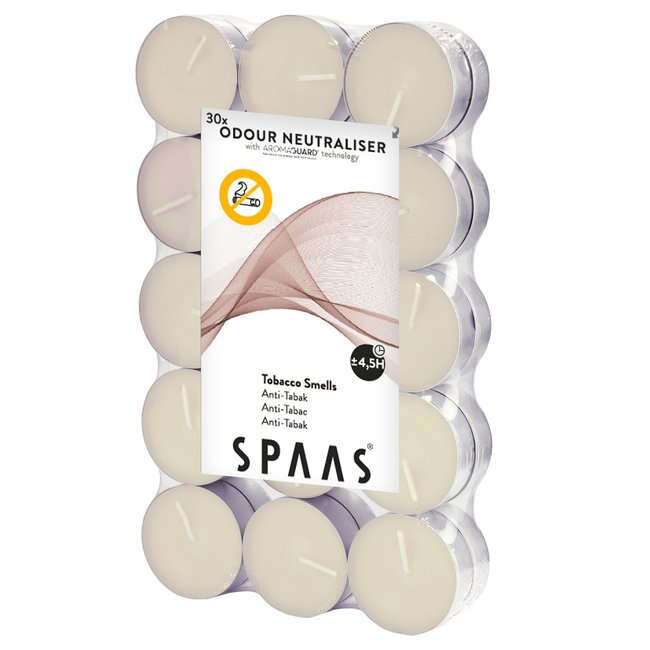 Spaas  Theelichten x30 anti-tabak