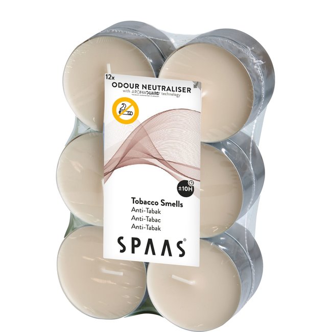 Spaas  Maxi theelichten x12 anti-tabak