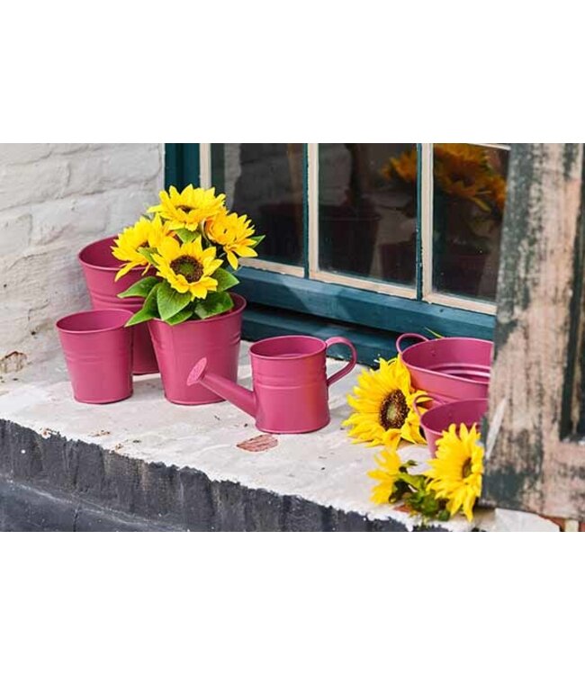 Cosy @ Home Bloempot metaal dia.14H12cm - verschillende kleuren