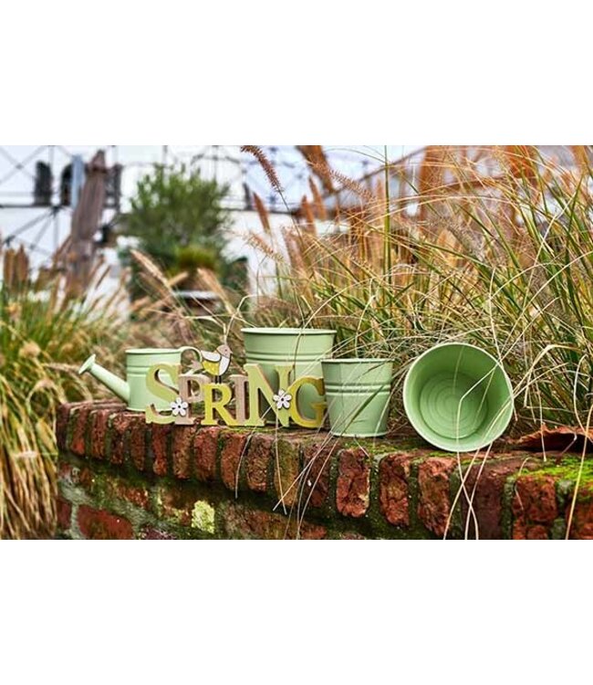 Cosy @ Home Bloempot metaal dia.14H12cm - verschillende kleuren