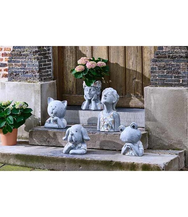 Cosy @ Home Bloempot metaal dia.18H16cm - verschillende kleuren