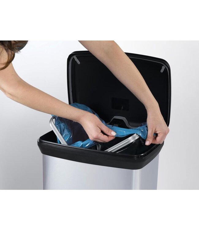 Curver Pedaalemmer - 50 L - Metallic grijs -39x29H72cm