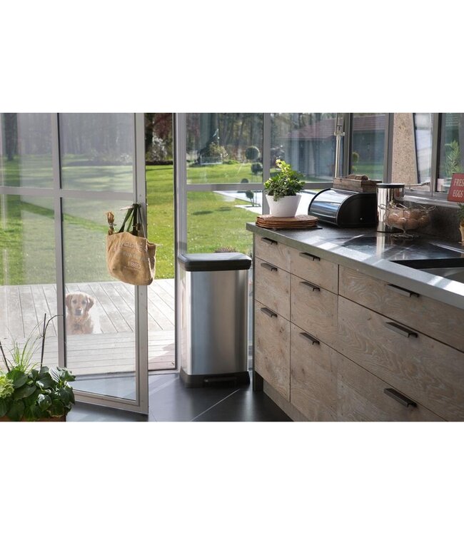 Curver Pedaalemmer - 50 L - Metallic grijs -39x29H72cm