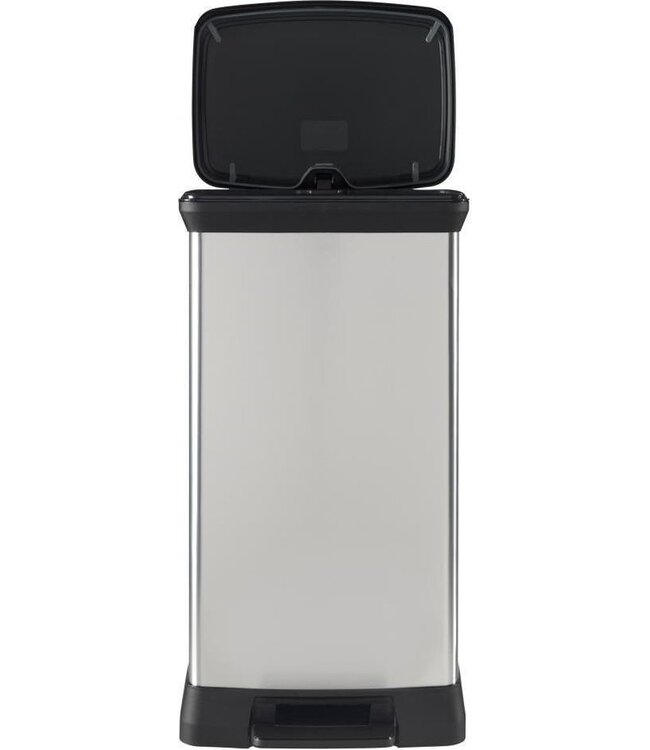 Curver Pedaalemmer - 50 L - Metallic grijs -39x29H72cm