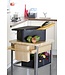 Curver Mandje naturel style smal met deksel antraciet 29,1X19,8X14,2