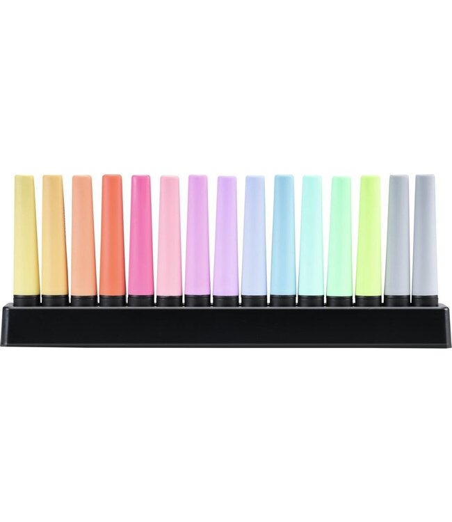 Stabilo BOSS ORIGINAL Pastel - Markeerstift - 15 Stuks Deskset - Met 14 Verschillende Kleuren
