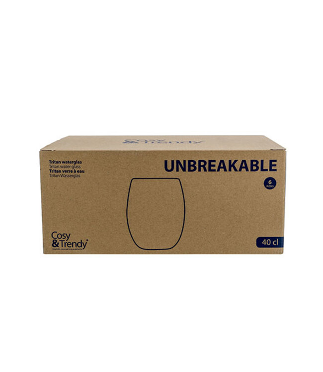 Cosy & Trendy Waterglas - set 6 - 40cl -Tritan - kunststof - unbreakable